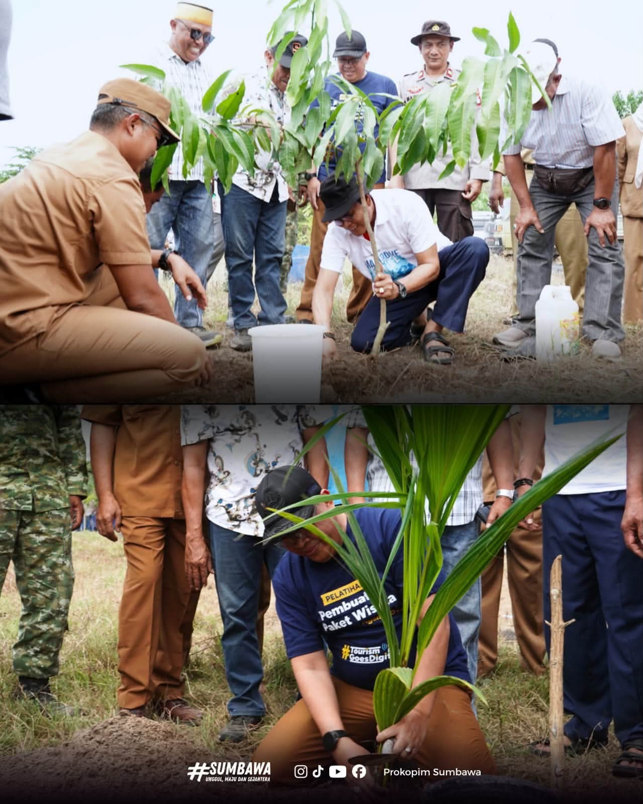 Sukeskan Program Sumbawa Hijau, Bupati H. Jarot dan KKSS Tanam Pohon di Lahan Kering Labuhan Kuris
